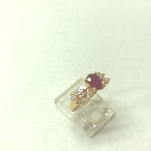 14Kt Gold, Ruby and Diamond Ring